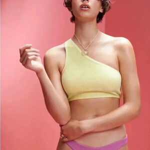 NWT ZARA Terrycloth Asymmetrical  Top L